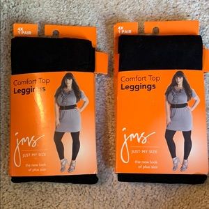 Women’s plus-size leggings, black, size 4x.